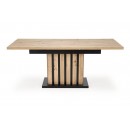 Стол обеденный HALMAR LAMELLO дуб артизан/черный 160-210/90